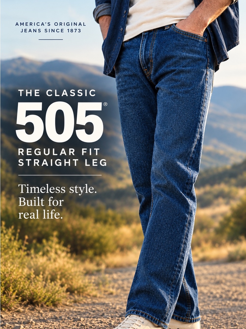 Levi's 505 Regular Fit Straight Leg Jeans size 29/30
